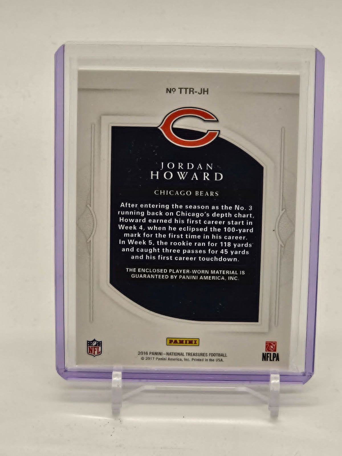 2016 Panini National Treasures Tremendous Treasures 1/1 NFL Shield Jordan Howard