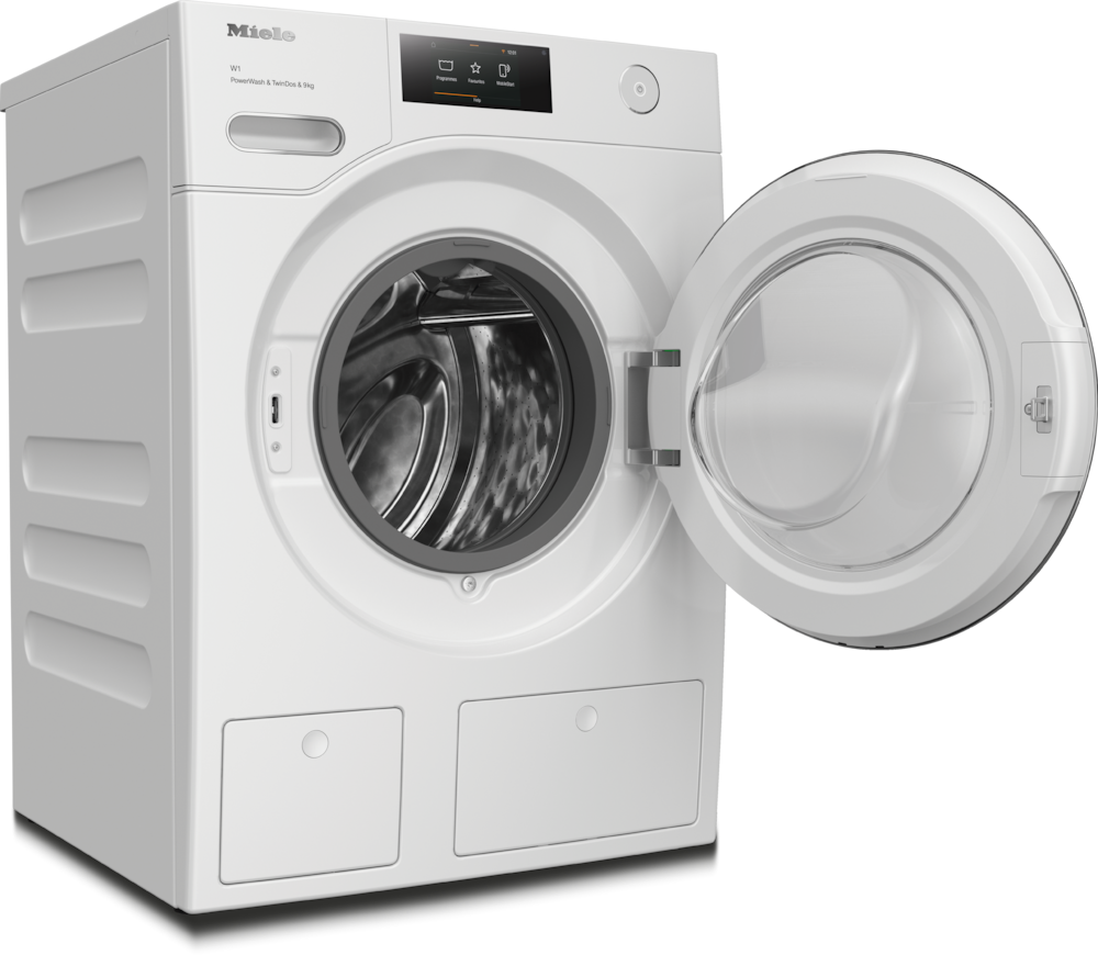 9kg Front-Load Washing Machine, 1600 rpm, Auto Detergent Dosing, Steam & WiFi, White
