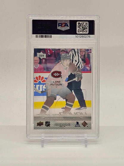 2024-25 Upper Deck Series 1 Lane Hutson #229 Clear Cut Young Guns SSP RC PSA 9
