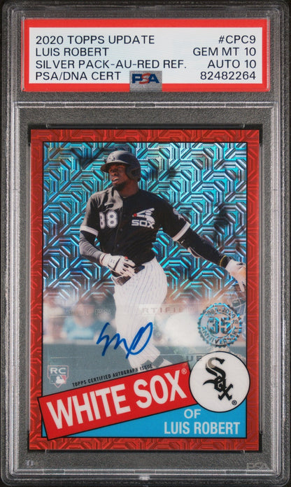 2020 Topps Chrome Update Red Luis Robert RC Auto #3/5 PSA 10/10 Gem Mint CPC9