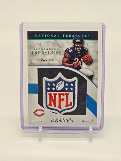 2016 Panini National Treasures Tremendous Treasures 1/1 NFL Shield Jordan Howard