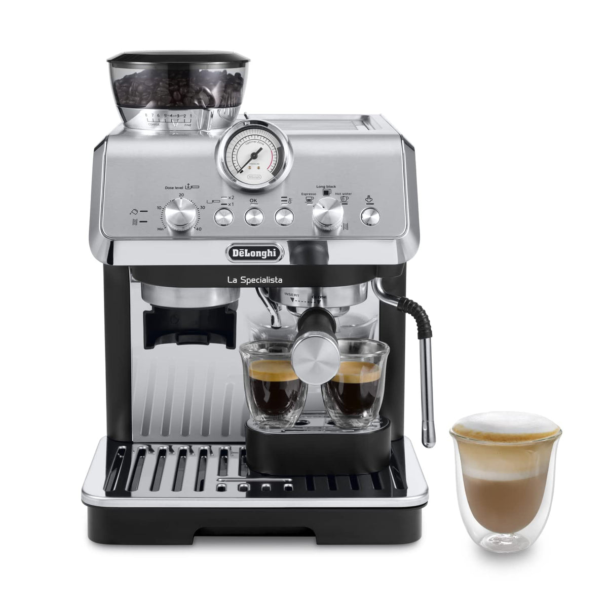 De'Longhi La Specialista Metal Barista Pump Espresso Machine, Bean to Cup Coffee