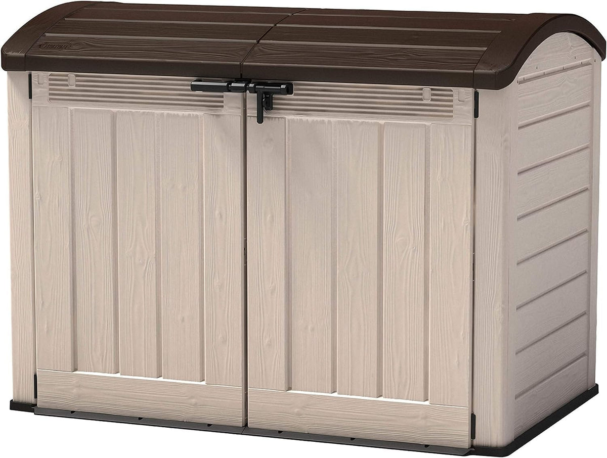 Keter Store It Out Ultra Outdoor Garden Storage Shed, 177 x 113 x 134 cm - Beige and Brown
