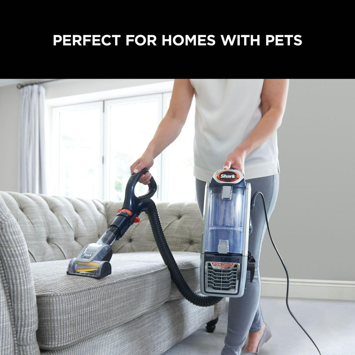Shark Corded Upright Vacuum Cleaner,0.83L with Anti Hair Wrap Technology & DuoClean, Pet Model