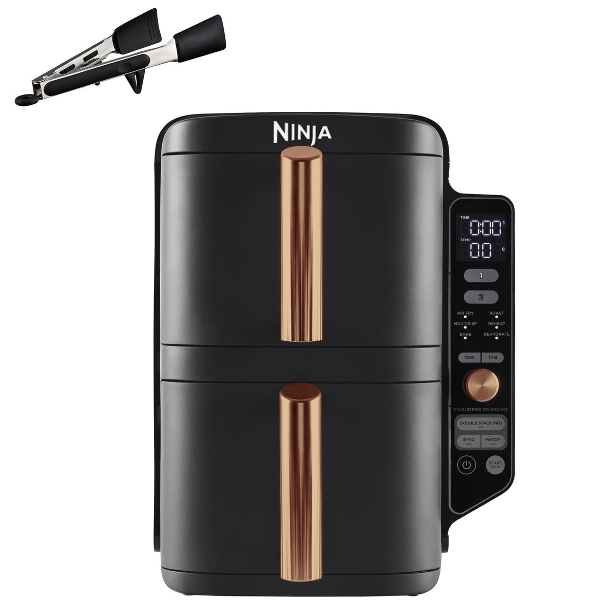 Ninja Double Stack XL Air Fryer, Vertical Dual Drawer Air Fryer with 4 cooking levels, 2 Drawers & 2 Racks
