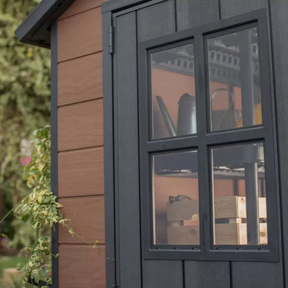 Keter Newton 7 x 9ft Double Door Outdoor Apex Plastic Garden Shed