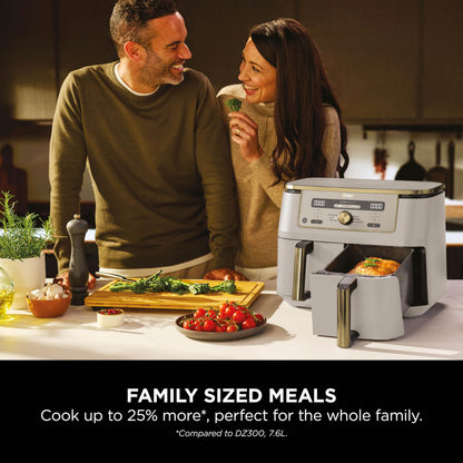 Ninja MAX Dual Zone Digital Air Fryer, 2 Drawers, 9.5L, 6-in-1, Uses No Oil, Air Fry, Max Crisp