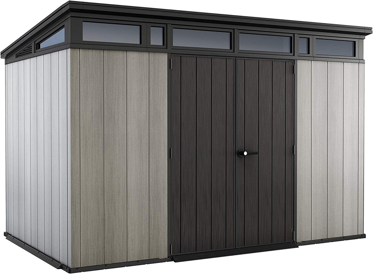 Keter Artisan 11 x 7ft Double Door Pent Outdoor Plastic Garden Shed
