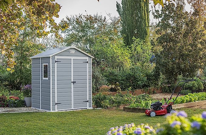 Keter Manor 6 x 5ft Double Door Outdoor Garden Shed